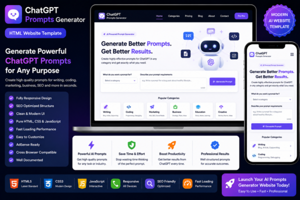 ChatGPT Prompts Generator Templates Bundle