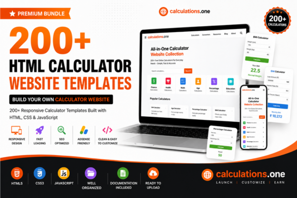 210+ HTML Calculator Website Templates Bundle