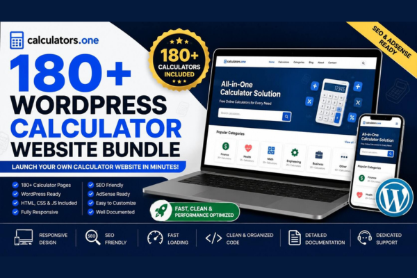 180+ WordPress Calculator Website Templates Bundle